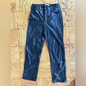 Faux leather pants